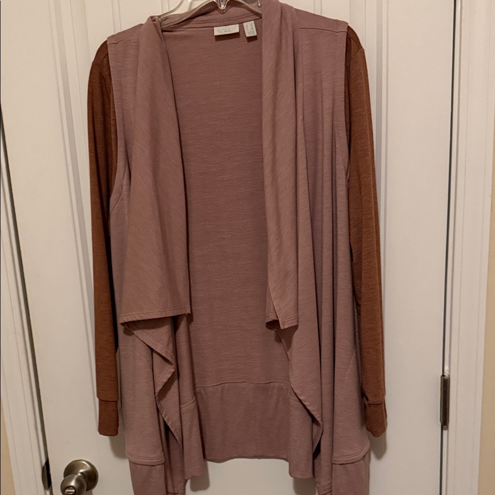 Logo Lounge Elegant Pink and Brown Women's Cardigan‎